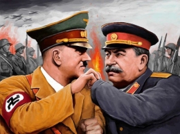 Ilustrasi Hitler dan Stalin Sumber : https://www.google.com/url?sa=i&url=https://www.quora.com/What-are-some-things-Joseph-Stalin-and-Adolf-Hi