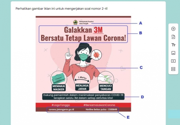 Soal Google Form berwarna, lebih murah dan menarik | dokumentasi pribadi