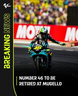 Valentino Rossi with Yamaha in 2021 season (Sumber: motogp.com)