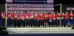 Setelah dikalahkan Korea Selatan, China juga berhasil meraih posisi runner-up di Piala Uber Cup 2022 (Foto : badminTalk.com)