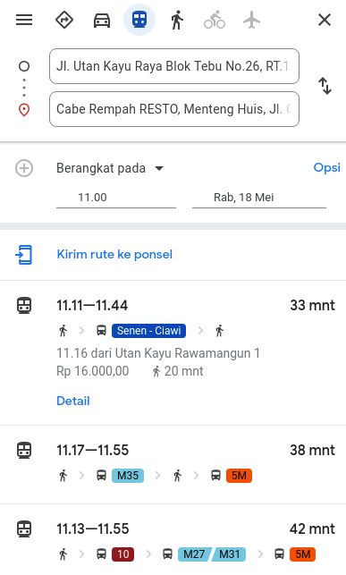 Mengecek Rute - Koleksi Pribadi