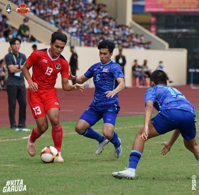 Indonesia gagal melaju ke final SEA Games setelah kalah dari Thailand dengan skor 1-0. | Source: Dok PSSI
