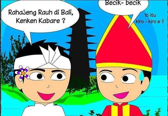 Ilustrasi Berdialog Dengan Bahasa Bali Dengan Sederhana | Sumber Cafe Berita