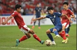Thailand vs Indonesia di semifinal sepak bola putra SEA Games 2021, Sumber: tribunnews.com