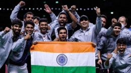 Tim putra India juara Thomas Cup 2022 - dok. Tribunnews