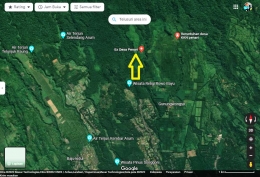 Penelusuran Rowo Bayu dan Desa Penari melalui Google. Sumber: screenshot/google.maps/search/desa+penari 