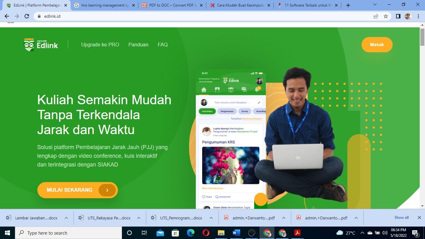 Analisis Platform Sevima Edlink Sebagai Media Pembelajaran Jarak Jauh ...