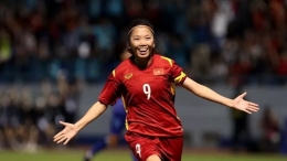  Kapten Huynh Nhu mencetak gol untuk tim wanita Vietnam mengalahkan Thailand.Foto : Getty Images via BBC