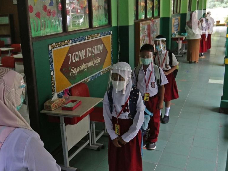 Suasana sekolah di masa pandemi https://www.liputan6.com