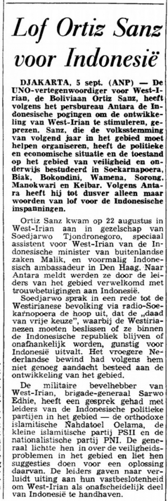 Surat kabar De Volksraant, 05-09-1968