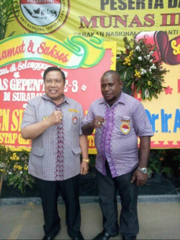 Andreas Swewali bersama Ketum Gepenta pusat. dokpri