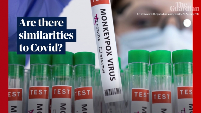Image: Test Monkeypox Virus caption (Source: theguardian.com)