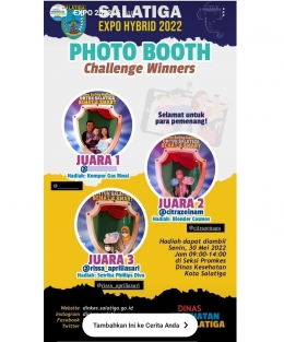 Juara 1 kontes photobooth Dinkes Salatiga | foto: IG/dinkes_salatiga