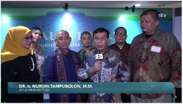 Konferensi Pers Pengurus IKAFT USU dan Panitia Halal Bihalal IKAFT USU (sumber: Nusantara TV)