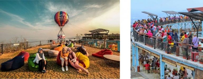 Ekspektasi VS Realita Heha Sky View (sumber: Instagram.com/hehaskyview dan wisatakeyogyakarta.com)