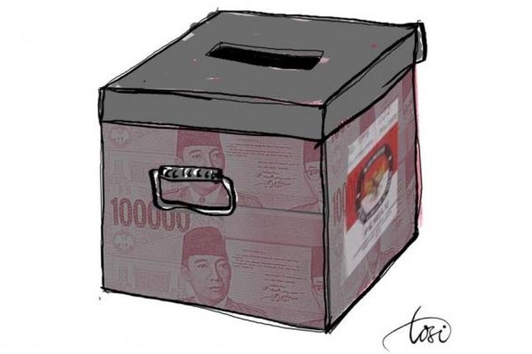ilustrasi kotak suara pemilu. (sumber: KOMPAS via kompas.com)