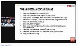 Tanda Kebocoran Kontainer UangSumber: Youtube Tom Mc Ifle