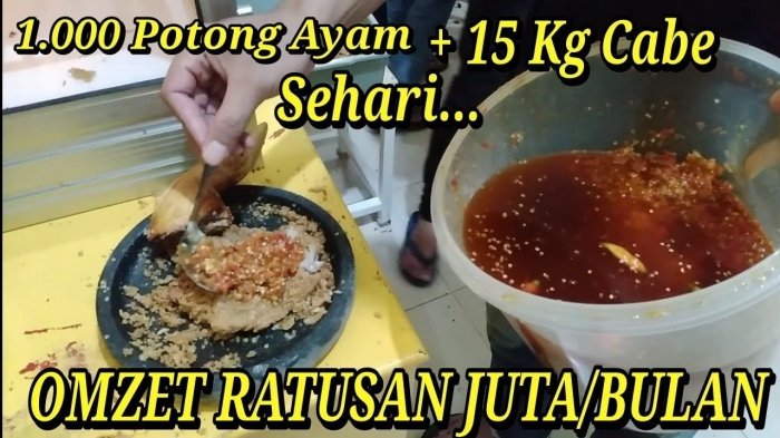 Ayam Geprek di Ayam Kisanak (foto dari youtube.com/dokpri)