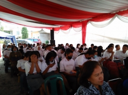 Antusiasme siswa-siswi dan masyarakat umum mengikuti rangkaian kegiatan peringatan Hari Buku Nasional Tahun 2022 di Kabupaten Karo (Dok. Pribadi)