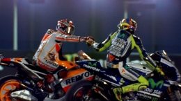 Rossi dan Marquez GP Qatar 2014. (Sumber: motogp.com)