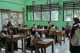 Suasana pembelajaran tatap muka SDN Kenari 08 Jakarta Pusat.| KOMPAS.COM/Ihsanuddin