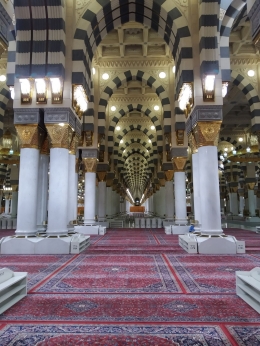 Salah satu bagian dalam Masjid Nabawi (Dok.pri)