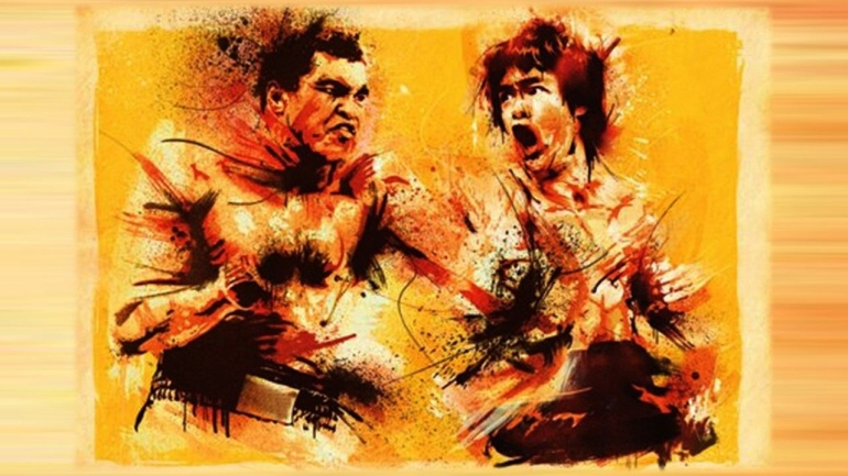 Ketika Bruce Lee Bertarung dengan Muhammad Ali (gambar: id.aliexpress.com)