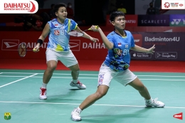 Debut penampilan Apriyani dan Siti fadia di Indonesia Master 2022 (Foto : PBSI)