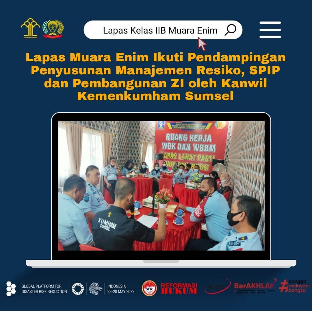 Lapas Muara Enim Ikuti Pendampingan Penyusunan Manajemen Risiko, SPIP ...