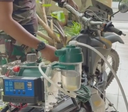 Nikuba yang Membuat Kita Bertanya-tanya(Foto: Pembangkit 'Hidrogen Nikuba' Dipasang di Sepeda Motor, IG HidrogenNikuba)