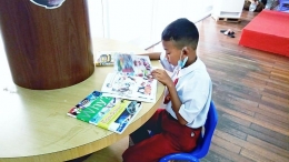 Anak SD yang memiliki minat baca dan tertanam budaya literasi (Dokumentasi pribadi)