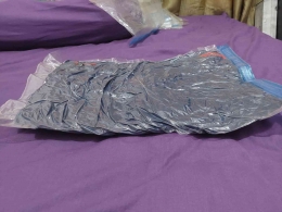 Hasil packing sleeping bag berbahan bulu angsa./Dokpri