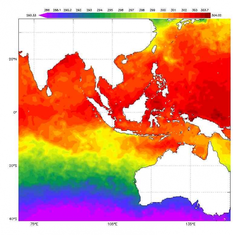 Potensi OTEC di Indonesia (Sumber:Pemetaan Potensi Ocean Thermal Energy Conversion (OTEC) di Indonesia. Hanan, A.)