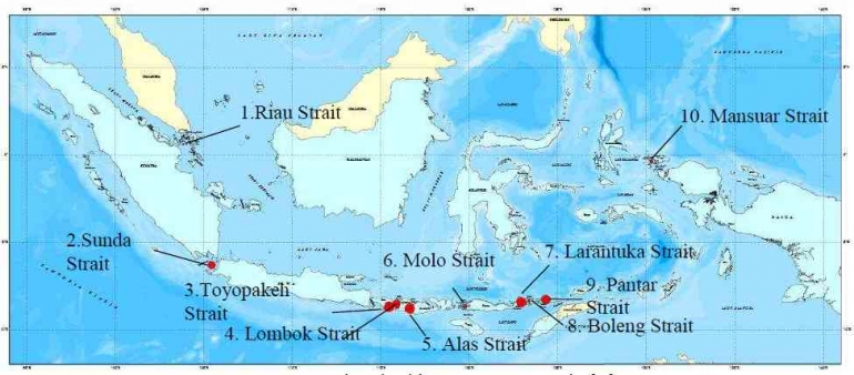 Potensi energi pasang surut Indonesia (Sumber: Opportunities for Tidal Stream Energy in Indonesian Waters. Firdaus, A., M., et al)