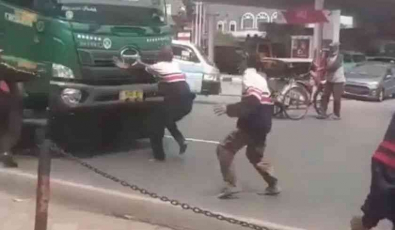 remaja di Tangerang hadang truk demi konten