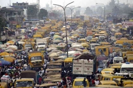 Kemacetan di jalanan Lagos (Sumber: Getty Images)
