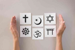 Simbol agama|sumber: katadata.co.id