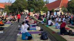 Kegiatan Yoga di Yoga Yogya Festival (Dokpri)