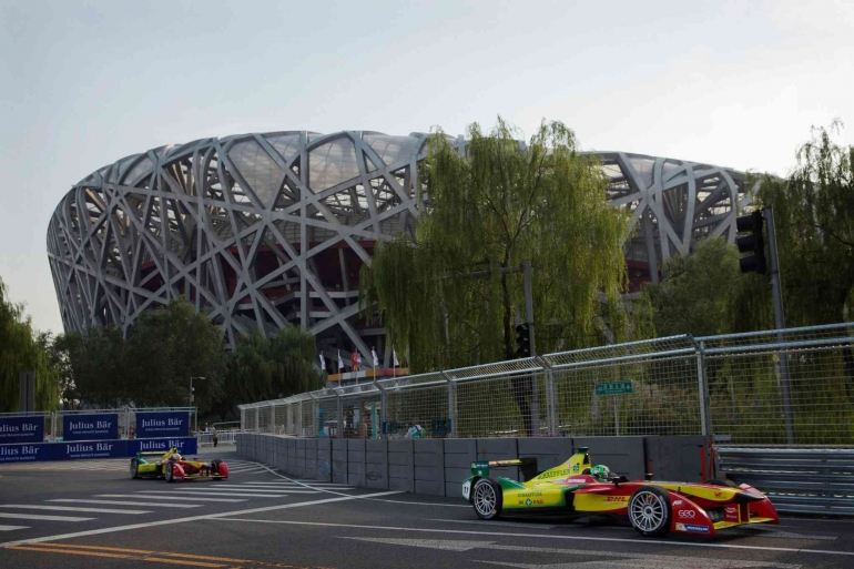 Saat Formula E pertama kali diadakan di Beijing | Sumber gambar https://www.nytimes.com/
