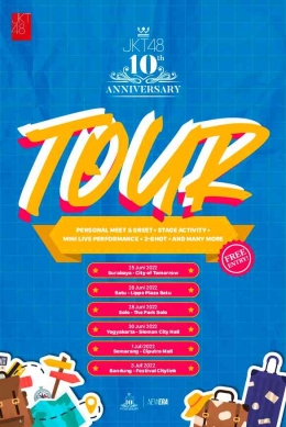 jadwal  pelaksanaan event JKT48 10th Anniversary Tour (sumber: jkt48.com)