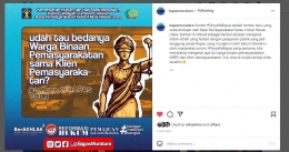 Konten #TanyaKeBapas Di Instagram Bapas Muratara (Sumber: Tim Humas Bapas Muratara)