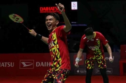 Fajar/Rian saat menjuarai Daihatsu Indonesia Masters 2022 - Dok. Kristianto Purnomo/Kompas.