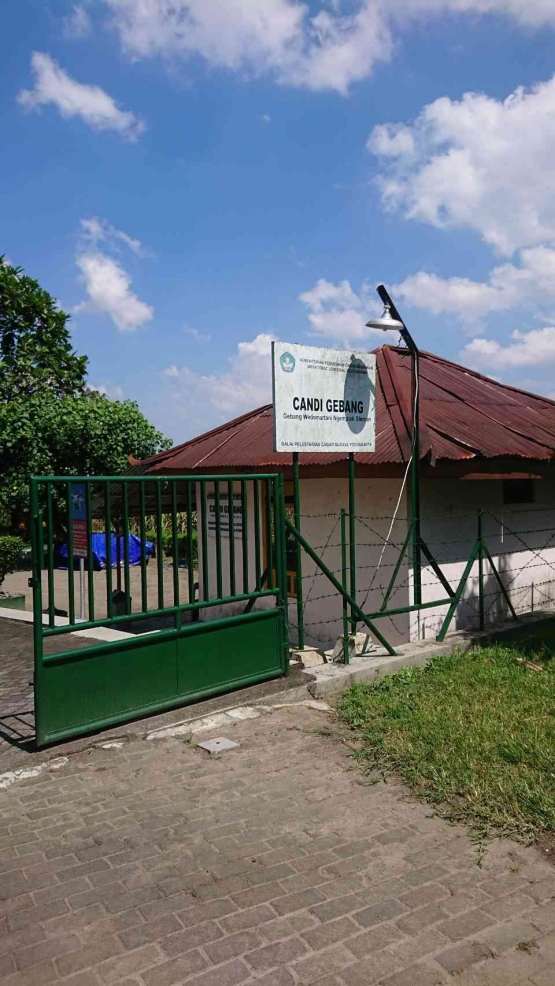 Papan Nama Candi Gebang (Sumber: Dok. Pribadi)