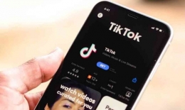 Aplikasi TikTok di ponsel/kompas.com