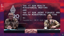 Tangkapan Layar: Konferensi Pers The 1st G20 Health Ministers' Meeting, Yogyakarta, 20-21 Juni 2022 (Sumber: YouTube)