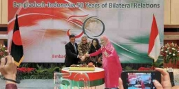 Perayaan 50 tahun hubungan diplomatik antara Bangladesh dengan Indonesia di Jakarta pada Hari Selasa (21 Juni) | Sumber: rmol.id 