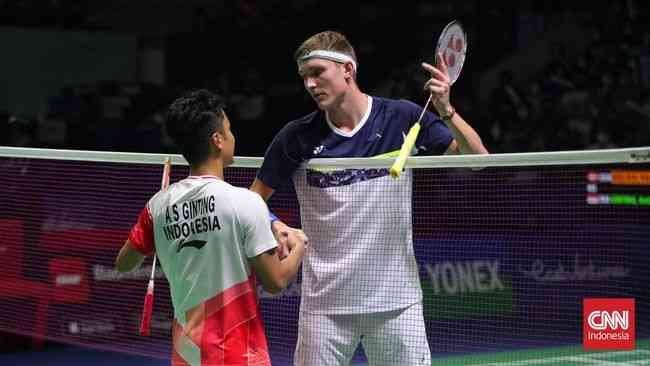 Ginting dan Axelsen bisa bertemu lagi di perempat final Malaysia Open 2022 (Foto: CNNIndonesia/Adhi Wicaksono). 