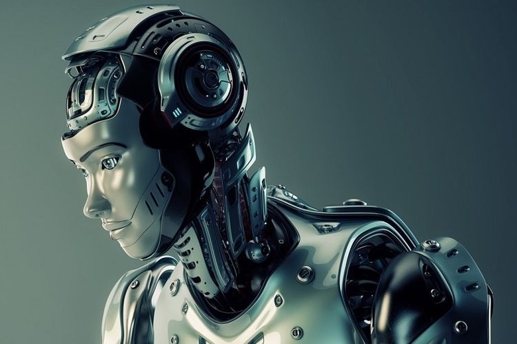 Ilustrasi robot dengan teknologi Artificial Intellegence (AI). Sumber: Shutterstock via Kompas.com