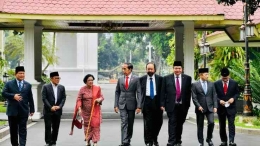 Para ketua umum partai politik pendukung pemerintahan Presiden Joko Widodo, Sumber : detikNews.com