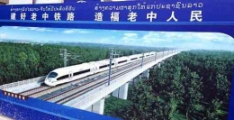 Poster kereta cepat antara Laos dengan China. | Sumber: Facebook 